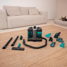 Conga Carpet&Spot Clean 7500 Elite. Limpiatapicerías con 750 W de potencia y succión de hasta 17 kPa. Dispone de depósitos de 1600 ml (agua limpia) y 750 ml (agua sucia), diseño compacto y kit de 8 accesorios