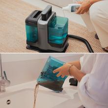 Conga Carpet&Spot Clean 7500 Elite. Limpiatapicerías con 750 W de potencia y succión de hasta 17 kPa. Dispone de depósitos de 1600 ml (agua limpia) y 750 ml (agua sucia), diseño compacto y kit de 8 accesorios