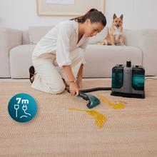 Conga Carpet&Spot Clean 7500 Elite. Limpiatapicerías con 750 W de potencia y succión de hasta 17 kPa. Dispone de depósitos de 1600 ml (agua limpia) y 750 ml (agua sucia), diseño compacto y kit de 8 accesorios