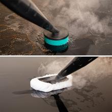 Conga Carpet&Spot Clean 15000 Steam Elite. Limpiatapicerías 3 en 1 con función vapor que pulveriza, aspira y limpia en una pasada. Incorpora motor de 600 W, caldera de 1200 W y vapor a ≥60 ºC para una limpieza más profunda. Cuenta con succión de hasta 12 kPa, depósitos de 1600 ml (agua limpia) y 1500 ml (agua sucia). Incluye 16 accesorios para tapicerías, manchas y limpieza con vapor en múltiples superficies.