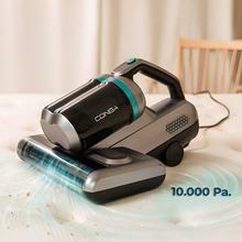 Der Conga Rockstar 8000 Matratzen-Doppelwalzen-Staubsauger mit XL-Motorwalze, 400 W Leistung, 10.000 Pa Saugkraft, Ultraschallsensor, UV-Licht und XL-Doppelstaubbehälter entfernt effektiv Staub, Milben, Flusen und angesammelten Schmutz von Matratzen, Kissen, Sofas und Heimtextilien.
