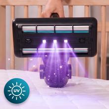 Der Conga Rockstar 8000 Matratzen-Doppelwalzen-Staubsauger mit XL-Motorwalze, 400 W Leistung, 10.000 Pa Saugkraft, Ultraschallsensor, UV-Licht und XL-Doppelstaubbehälter entfernt effektiv Staub, Milben, Flusen und angesammelten Schmutz von Matratzen, Kissen, Sofas und Heimtextilien.