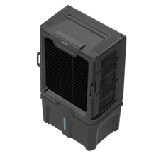 AirIndustry 150000 Climatizador Industrial de 150L con 20000 m³/h, 800W, 3 Velocidades, mando y panel táctil con temporizador y Ruedas Multidireccionales