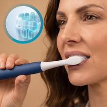 ToothCare Sonic Moon. Escova de dentes elétrica sônica recarregável com 3 modos de escovação, temporizador de 2 minutos e alertas de quadrante a cada 30 segundos. Inclui 2 cabeças de escova e indicador LED.