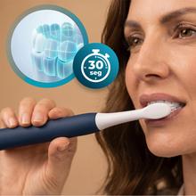 ToothCare Sonic Moon. Cepillo dental eléctrico sónico recargable con 3 modos de cepillado, temporizador de 2 minutos y aviso por cuadrantes cada 30 s, incluye 2 cabezales e indicador LED.