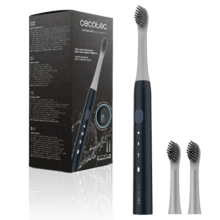 ToothCare Sonic Moon. Escova de dentes elétrica sônica recarregável com 3 modos de escovação, temporizador de 2 minutos e alertas de quadrante a cada 30 segundos. Inclui 2 cabeças de escova e indicador LED.
