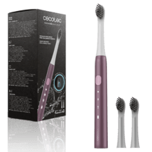 Escova de dentes elétrica sônica ToothCare Sonic Berry. Recarregável, com 3 modos de escovação, temporizador de 2 minutos e alertas de zona a cada 30 segundos. Inclui 2 cabeças de escova e indicador LED.