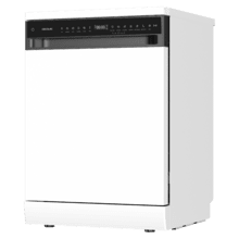 Bolero Aguazero 6550 Lavavajillas de libre instalación de 60CM blanco con 16 servicios, clase C, Motor Inverter Plus Duo, Control Touch Control Panel, 12 programas, secado autoapertura O2Dry, Super Dry, Extra Hygiene, Filtro ABT, Save+, Half Load, Silent Wash, AutoClean, con bandeja superior ajustable con carga y bandeja para cubiertos.