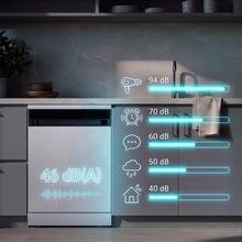 Bolero Aguazero 6550 Lavavajillas de libre instalación de 60CM blanco con 16 servicios, clase C, Motor Inverter Plus Duo, Control Touch Control Panel, 12 programas, secado autoapertura O2Dry, Super Dry, Extra Hygiene, Filtro ABT, Save+, Half Load, Silent Wash, AutoClean, con bandeja superior ajustable con carga y bandeja para cubiertos.