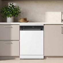 Bolero Aguazero 6550 Lavavajillas de libre instalación de 60CM blanco con 16 servicios, clase C, Motor Inverter Plus Duo, Control Touch Control Panel, 12 programas, secado autoapertura O2Dry, Super Dry, Extra Hygiene, Filtro ABT, Save+, Half Load, Silent Wash, AutoClean, con bandeja superior ajustable con carga y bandeja para cubiertos.