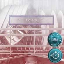 Bolero Aguazero 6550 Inox Lavavajillas de libre instalación de 60CM inox con 16 servicios, clase C, Motor Inverter Plus Duo, Control Touch Control Panel, 12 programas, secado autoapertura O2Dry, Super Dry, Extra Hygiene, Filtro ABT, Save+, Half Load, Silent Wash, AutoClean, con bandeja superior ajustable con carga y bandeja para cubiertos.