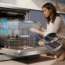Bolero Aguazero 6550 Inox Lavavajillas de libre instalación de 60CM inox con 16 servicios, clase C, Motor Inverter Plus Duo, Control Touch Control Panel, 12 programas, secado autoapertura O2Dry, Super Dry, Extra Hygiene, Filtro ABT, Save+, Half Load, Silent Wash, AutoClean, con bandeja superior ajustable con carga y bandeja para cubiertos.
