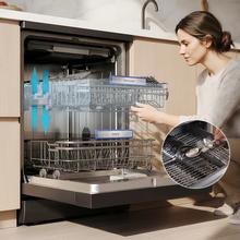 Bolero Aguazero 6550 Dark Lavavajillas de libre instalación de 60CM dark inox con 16 servicios, clase C, Motor Inverter Plus Duo, Control Touch Control Panel, 12 programas, secado autoapertura O2Dry, Super Dry, Extra Hygiene, Filtro ABT, Save+, Half Load, Silent Wash, AutoClean, con bandeja superior ajustable con carga y bandeja para cubiertos.