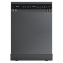 Bolero Aguazero 6550 Dark Lavavajillas de libre instalación de 60CM dark inox con 16 servicios, clase C, Motor Inverter Plus Duo, Control Touch Control Panel, 12 programas, secado autoapertura O2Dry, Super Dry, Extra Hygiene, Filtro ABT, Save+, Half Load, Silent Wash, AutoClean, con bandeja superior ajustable con carga y bandeja para cubiertos.