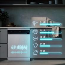 Bolero Aguazero 6550 Dark Lavavajillas de libre instalación de 60CM dark inox con 16 servicios, clase C, Motor Inverter Plus Duo, Control Touch Control Panel, 12 programas, secado autoapertura O2Dry, Super Dry, Extra Hygiene, Filtro ABT, Save+, Half Load, Silent Wash, AutoClean, con bandeja superior ajustable con carga y bandeja para cubiertos.