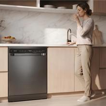 Bolero Aguazero 6550 Dark Lavavajillas de libre instalación de 60CM dark inox con 16 servicios, clase C, Motor Inverter Plus Duo, Control Touch Control Panel, 12 programas, secado autoapertura O2Dry, Super Dry, Extra Hygiene, Filtro ABT, Save+, Half Load, Silent Wash, AutoClean, con bandeja superior ajustable con carga y bandeja para cubiertos.