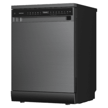 Bolero Aguazero 6550 Dark Lavavajillas de libre instalación de 60CM dark inox con 16 servicios, clase C, Motor Inverter Plus Duo, Control Touch Control Panel, 12 programas, secado autoapertura O2Dry, Super Dry, Extra Hygiene, Filtro ABT, Save+, Half Load, Silent Wash, AutoClean, con bandeja superior ajustable con carga y bandeja para cubiertos.