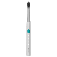 Escova de dentes elétrica sônica recarregável ToothCare Sonic White com 3 modos de escovação, temporizador de 2 minutos e alertas de quadrante a cada 30 segundos. Inclui 2 cabeças de escova e indicador LED.