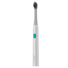 Escova de dentes elétrica sônica recarregável ToothCare Sonic White com 3 modos de escovação, temporizador de 2 minutos e alertas de quadrante a cada 30 segundos. Inclui 2 cabeças de escova e indicador LED.