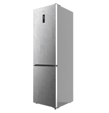 Bolero CoolMarket Combi 456 Elite Zement Matt C: frigorífico combi de 456 L, 59,5 cm de ancho y 201 cm de alto. Acabado Inox Zement Matt, clase C e interior gris ELITE. MAX INSIDE con VIP tech, CoolMatrix, cajón Fresh Flex con 6 temperaturas, Total No Frost, compresor Inverter Plus y Multi AirFlow. Fast Cooling y Fast Freezing, modo Smart, Green HUB XL, display exterior, puertas reversibles, balcones XL, botellero extra, bandejas de cristal e iluminación AuraSky.