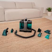 Conga Carpet&Spot Clean 7500 Ultra. Limpiatapicerías con 750 W de potencia y succión de hasta 17 kPa. Dispone de depósitos de 1600 ml (agua limpia) y 750 ml (agua sucia), diseño compacto y kit de 6 accesorios