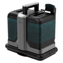 Conga Carpet&Spot Clean 7500 Ultra. Limpiatapicerías con 750 W de potencia y succión de hasta 17 kPa. Dispone de depósitos de 1600 ml (agua limpia) y 750 ml (agua sucia), diseño compacto y kit de 6 accesorios