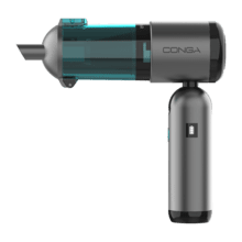 Conga Rockstar Micro Hand Flex Aspirador de mano 4 en 1. Hasta 180º de flexibilidad para acceder fácilmente a zonas difíciles. Incorpora carga USB-C y un kit de 7 accesorios para aspiración, soplado, inflado y vaciado.