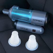 Conga Rockstar Micro Hand Flex Aspirador de mano 4 en 1. Hasta 180º de flexibilidad para acceder fácilmente a zonas difíciles. Incorpora carga USB-C y un kit de 7 accesorios para aspiración, soplado, inflado y vaciado.