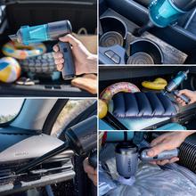 Conga Rockstar Micro Hand Flex Aspirador de mano 4 en 1. Hasta 180º de flexibilidad para acceder fácilmente a zonas difíciles. Incorpora carga USB-C y un kit de 7 accesorios para aspiración, soplado, inflado y vaciado.
