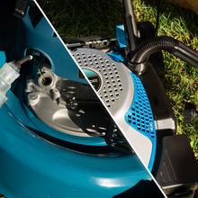 Terrenator 2700.41 Total Z Cortacésped de gasolina de 144cc. Cuerpo de acero 41cm. Cambio de altura sistema Z-Tech. 3in1 con mulching. Ruedas traseras XL
