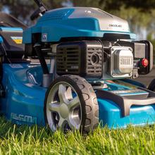 Terrenator 2700.41 Total Z Cortacésped de gasolina de 144cc. Cuerpo de acero 41cm. Cambio de altura sistema Z-Tech. 3in1 con mulching. Ruedas traseras XL