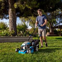 Terrenator 2700.41 Total Z Cortacésped de gasolina de 144cc. Cuerpo de acero 41cm. Cambio de altura sistema Z-Tech. 3in1 con mulching. Ruedas traseras XL