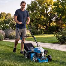 Terrenator 2700.41 Total Z Cortacésped de gasolina de 144cc. Cuerpo de acero 41cm. Cambio de altura sistema Z-Tech. 3in1 con mulching. Ruedas traseras XL