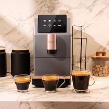 Cremmaet Stretta Cafetera superautomática con bomba de 19 bares, potencia de 1500 W y molinillo integrado. Prepara Espresso, Americano, Lungo y doble espresso con un solo toque. Diseño compacto con pantalla táctil LED, limpieza automática y mantenimiento sencillo.