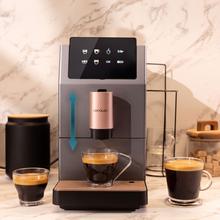 Cremmaet Stretta Cafetera superautomática con bomba de 19 bares, potencia de 1500 W y molinillo integrado. Prepara Espresso, Americano, Lungo y doble espresso con un solo toque. Diseño compacto con pantalla táctil LED, limpieza automática y mantenimiento sencillo.