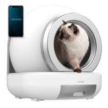 Pumba 7200 CleanKitty Compact Connected. Arenero compacto con autolimpieza, triple sistema de desodorización, control por wifi, silencioso y seguro con sensor de infrarrojos.