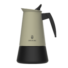Piccolina 600 Green + Cafetera italiana fabricada en acero inoxidable de alta calidad ideal para 6 tazas de café.