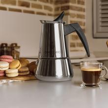 Caffettiera italiana Piccolina 600 Bronze + realizzata in acciaio inox di alta qualità, ideale per 6 tazze di caffè.