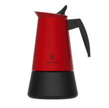 Piccola 900 Red + Caffettiera italiana realizzata in acciaio inox di alta qualità, ideale per 4 tazze di caffè.