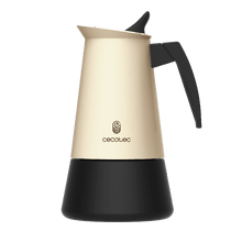 Piccola 900 Beige + Caffettiera italiana realizzata in acciaio inox di alta qualità, ideale per 2 tazze di caffè.