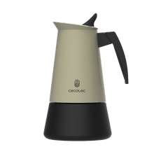 Caffettiera Piccola 200 Green + italiana, realizzata in acciaio inox di alta qualità, ideale per 10 tazze di caffè.