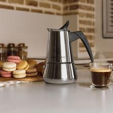 Caffettiera Piccolina 900 Bronze + italiana, realizzata in acciaio inox di alta qualità, ideale per 4 tazze di caffè.