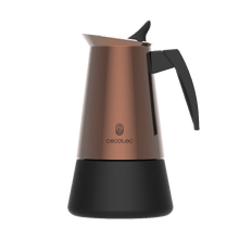 Caffettiera italiana Piccolina 900 Gold + realizzata in acciaio inox di alta qualità, ideale per 4 tazze di caffè.