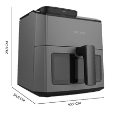 Cecofry&Crunch Steamy 7000 Freidora de Aire 3 en 1 de 7 L | Tecnología 3 en 1: Aire, Vapor y Combi, Capacidad 7 Litros, Panel Táctil Digital, Depósito de Agua Integrado, Cocina Sana