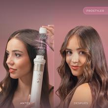 AirGlisse 15in1 Champagne IceMoldeador multifunción 15 en 1 con tecnología Coanda que moldea, riza, peina, seca y elimina el efecto frizz. Con 3 velocidades, 3 temperaturas, y control inteligente del calor. Motor digital 1400 W de potencia y 110000 rpm. Cabezales con revestimiento de cerámica y queratina.