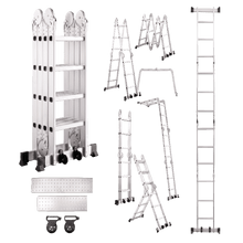 MultiStep 4400Escalera multiusos 4x4. Con ruedas y placas de andamio