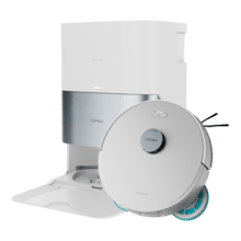 Conga Q200. Robot aspirador y friegasuelos con mopas giratorias elevables. Mopa derecha extensible 55 mm. 25000 Pa y detección avanzada de obstáculos. Limpieza en la base automática con secado con aire caliente. Sistema de cobertura del 100% de esquinas. Cepillo antienredos Hairless. 280 minutos de autonomía.