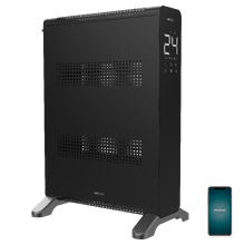 ReadyWarm 7000 Vertical Convection Black Convector vertical de 2000W con doble resistencia, termostato regulable, temporizador 24h, control por APP y diseño en cristal.