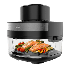 Cecofry&Glass Crunchy M Cecotec Freidora de Aire con Cesta de Cristal Cecofry&Glass Crunchy M | Cesta de Cristal Sin Recubrimientos Químicos, Visión Total del Cocinado, Control Táctil Digital, Cocina Saludable Sin Aceite