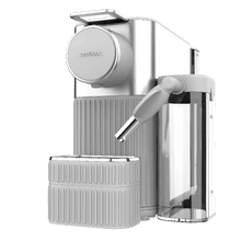 Power Caps 20 Latte White Cafetera de cápsulas compatible con Nespresso®. Bomba 20 bares y sistema de leche integrado. Prepara Espresso, Cappuccino, Latte y espuma de leche con un solo toque.